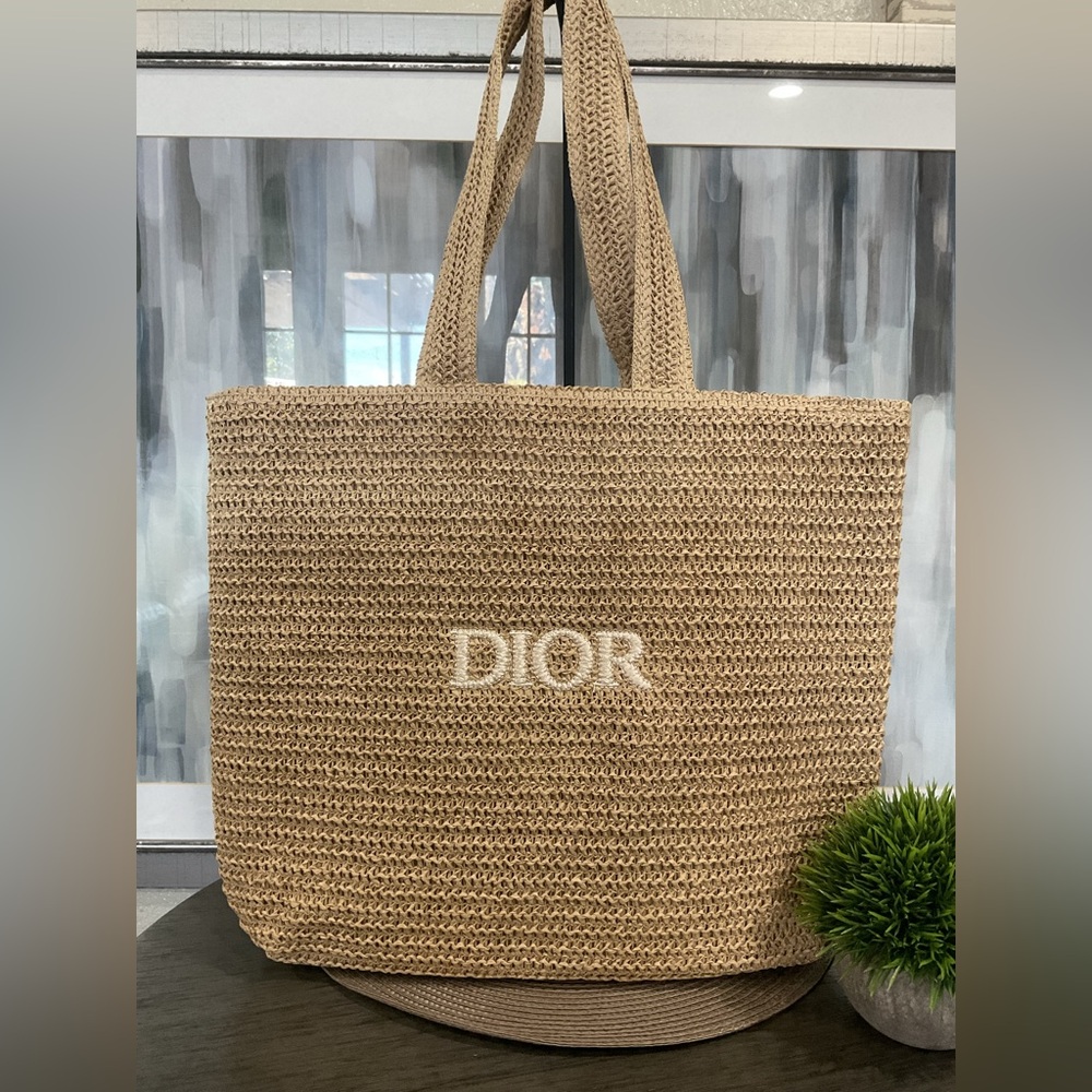 Raffia Large Woven Tote Bag